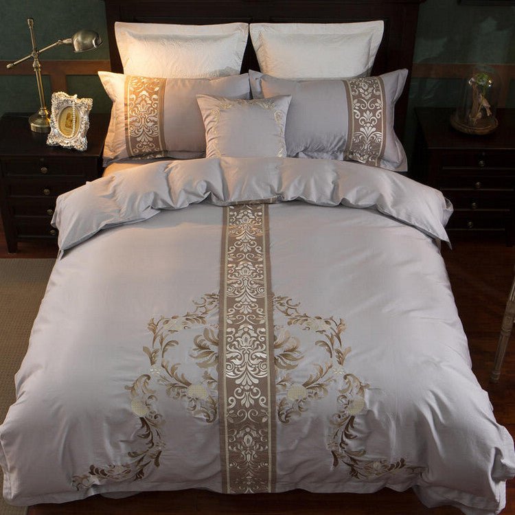 European-style model house multi-piece cotton satin four-piece seven-piece suit - IVOIRART.COM