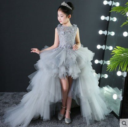 Evening Dress Girls Princess Children's Tail - IVOIRART.COM
