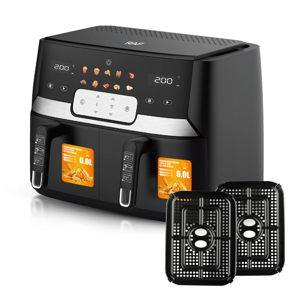 Friteuse à air double paroi européenne 1700 W grande capacité supérieure à 6 L