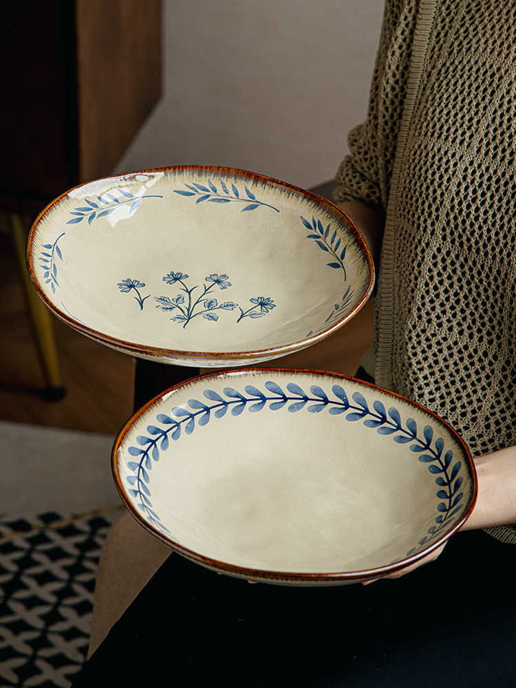 Assiette Creuse Irregulière en Céramique de 9 pouces