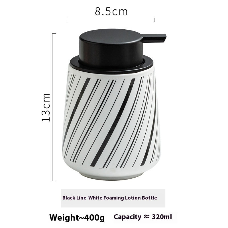 Bouteille en céramique mousse étincelante simple avec blocage de couleur moderne