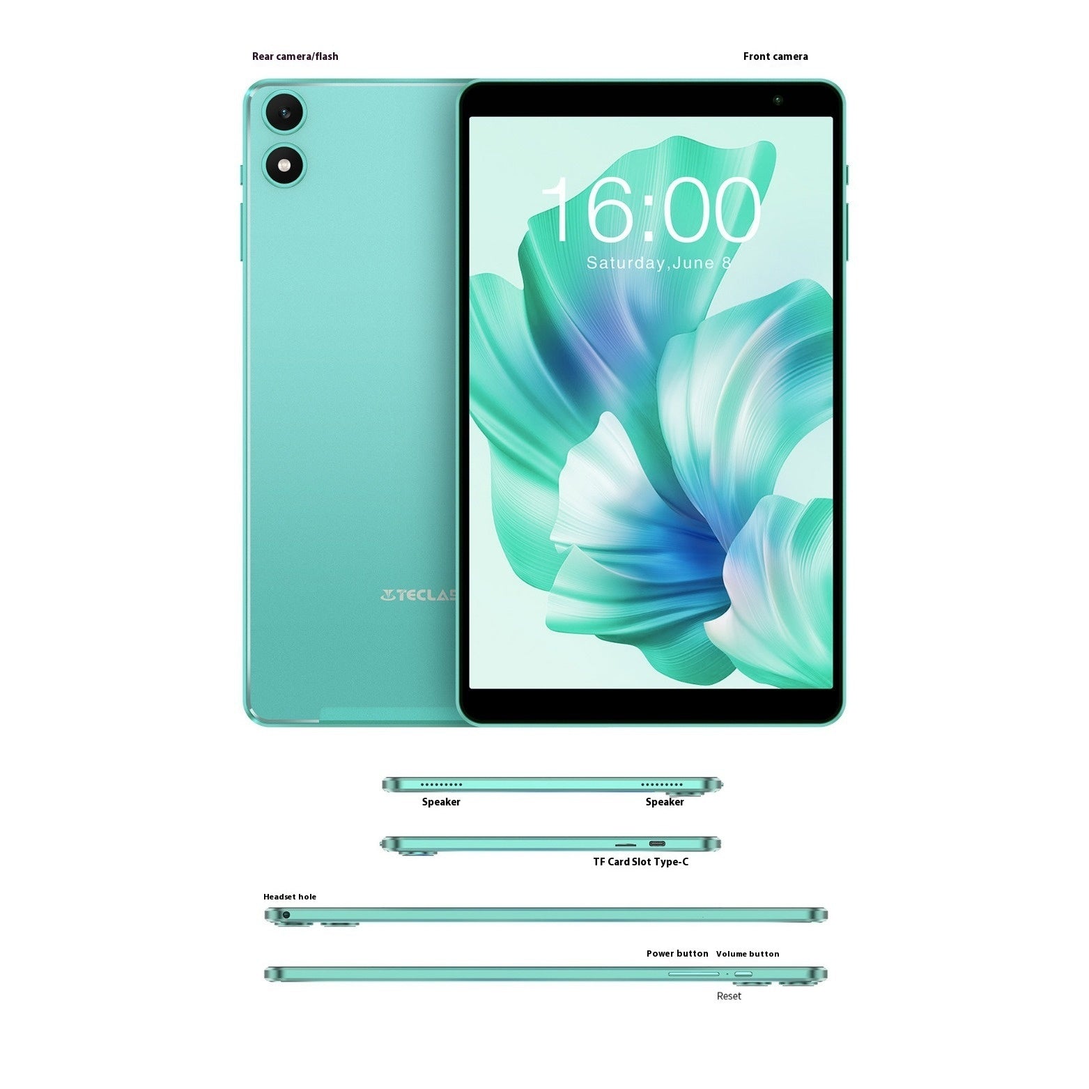 Tablette Android 13 8 pouces HD Octa-core 4 Go RAM 64 Go Stockage pour Étudiant