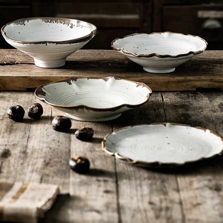 Assiette de Fruits en Dentelle Vintage Assiette Dim Sum