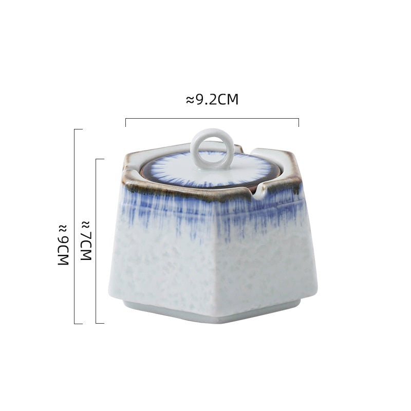 Cendrier en porcelaine sous-glace créatif rétro