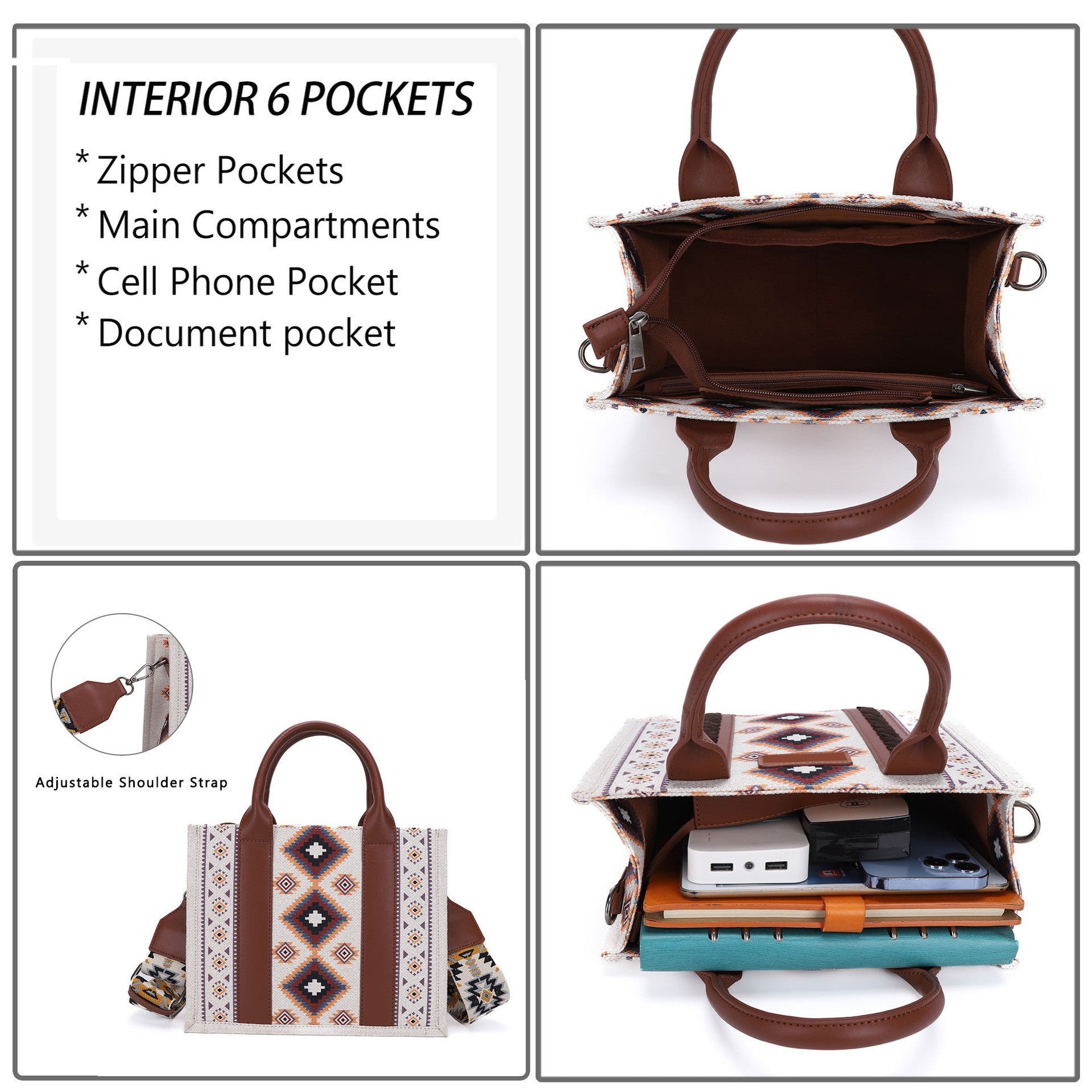 Sac bandoulière pour femme tissé à la main