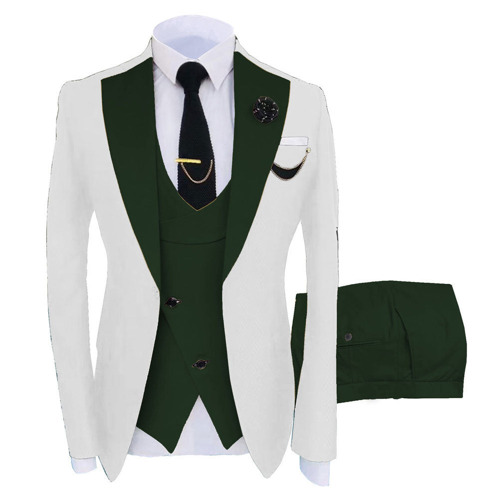 Costume Trois Pièces Homme Décontracté Style Européen et Américain Polyvalent
