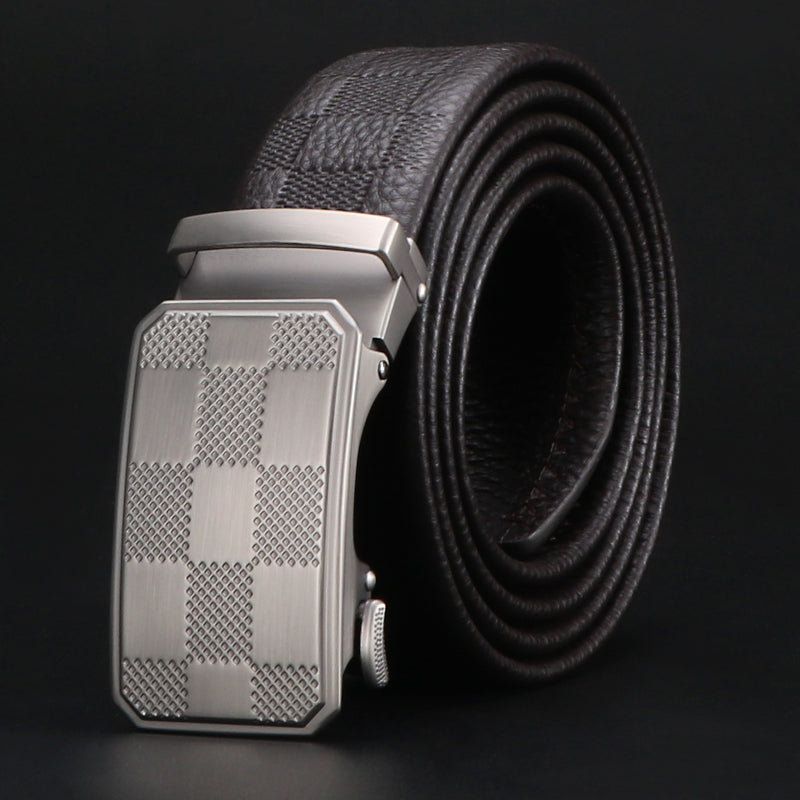 Ceinture pour homme en cuir avec boucle anti-rayure et réglage – pour travail formel ou décontracté