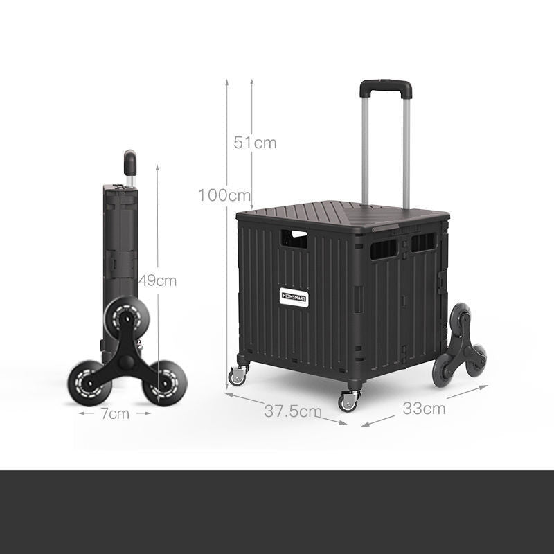 Fashion Folding Trolley Shopping Storage Trolley - IVOIRART.COM