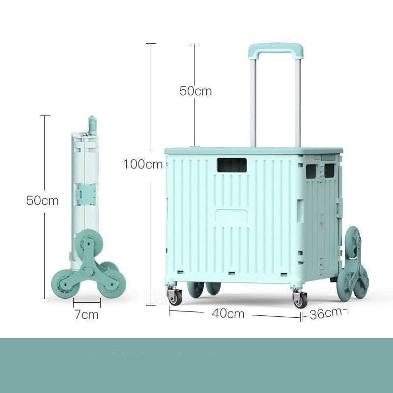 Fashion Folding Trolley Shopping Storage Trolley - IVOIRART.COM