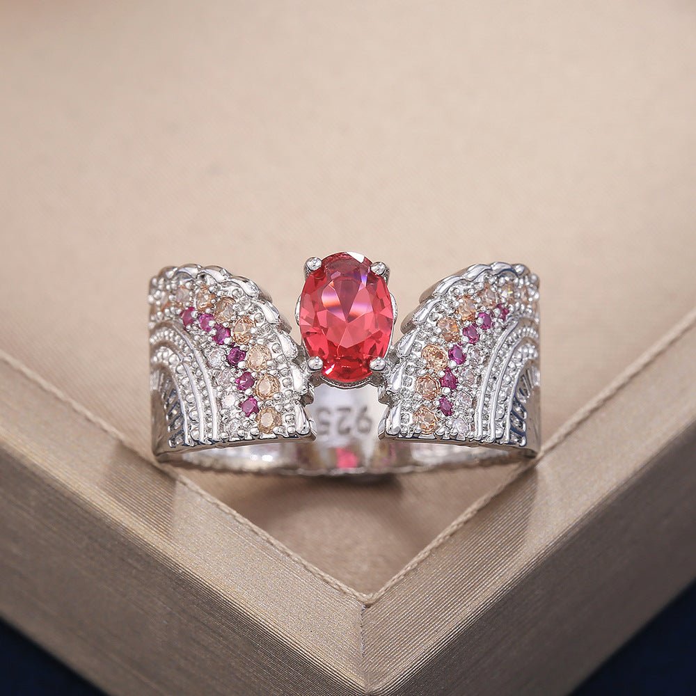 Fashion inlaid zircon ladies ring - IVOIRART.COM