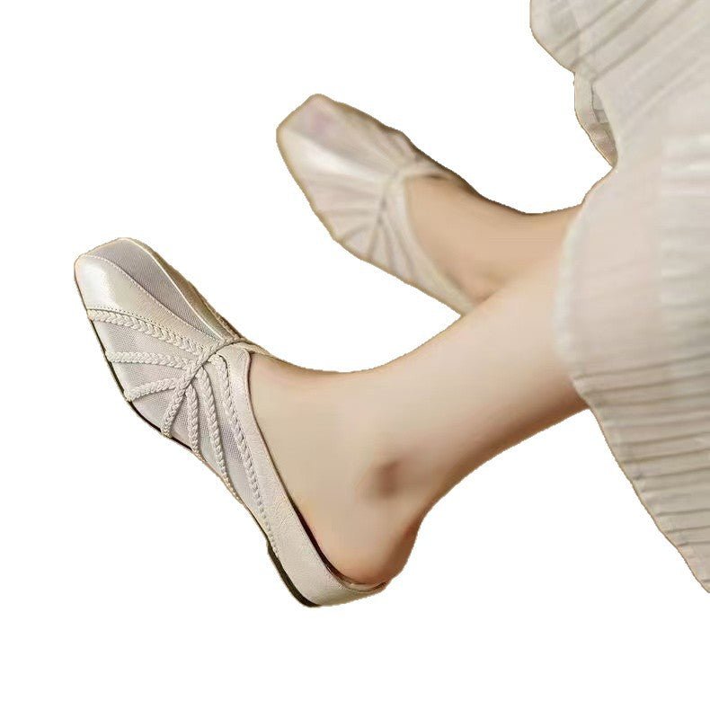 Fashionable Breathable Closed-toe Half-slipper For Women - IVOIRART.COM