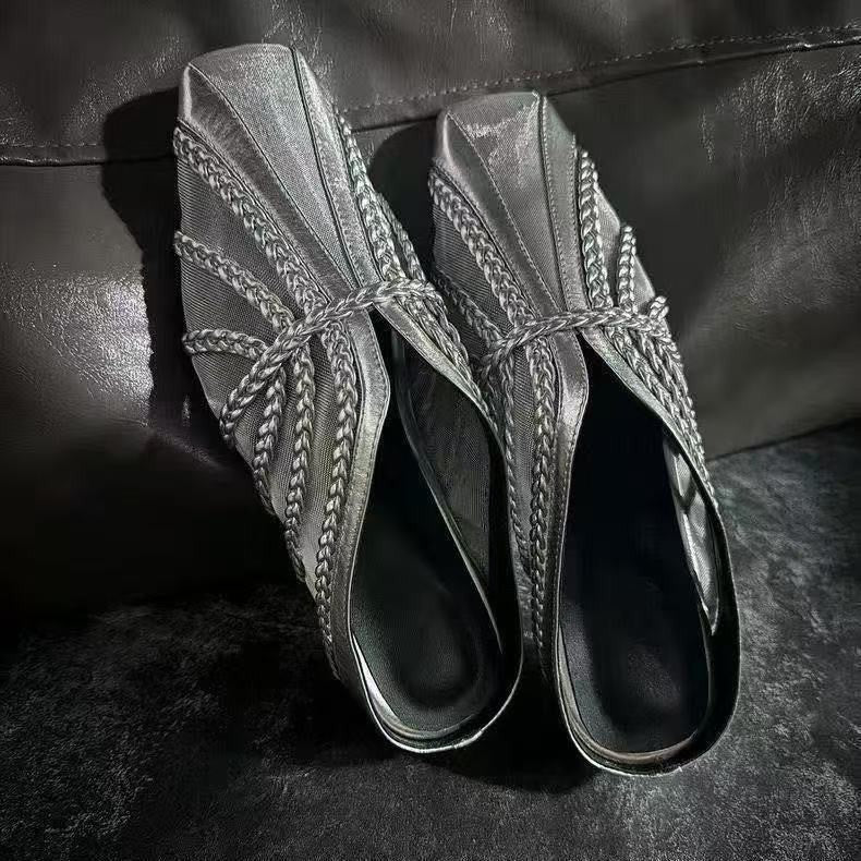 Fashionable Breathable Closed-toe Half-slipper For Women - IVOIRART.COM