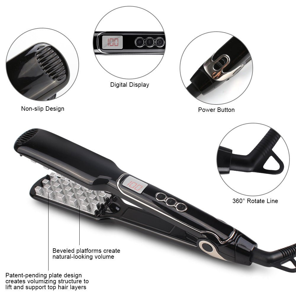 Fasion Cheveux Volumisant Fer fer plat fer à lisser Numérique fer plat avec écran lcd Cheveux Styling Outils - IVOIRART.COM