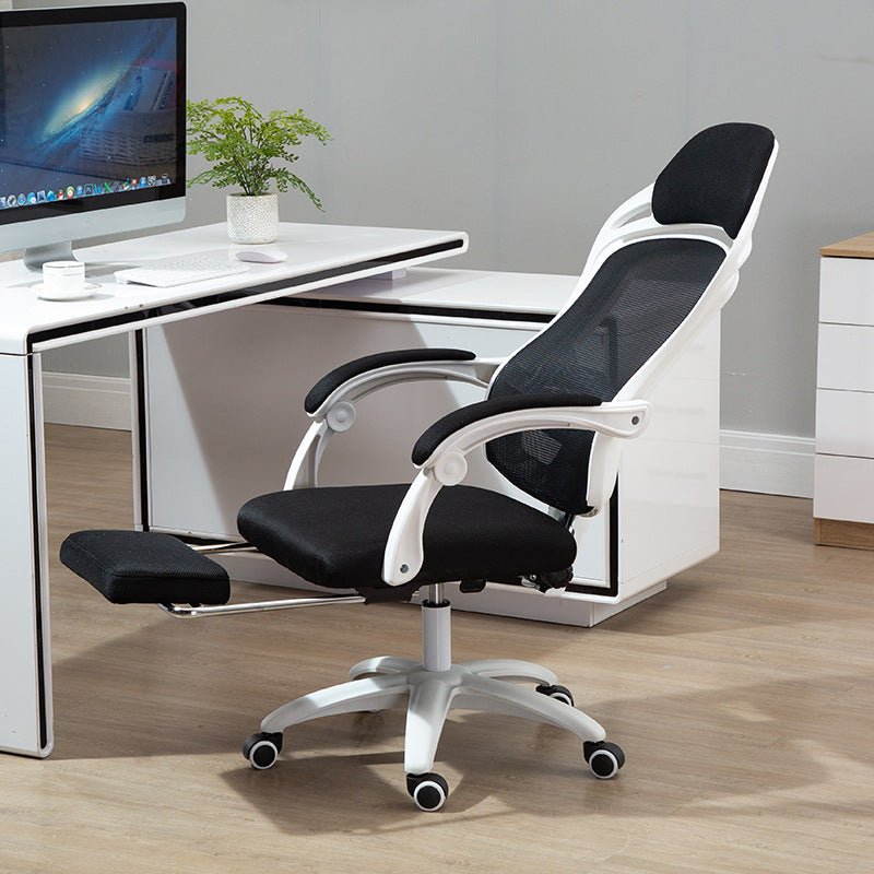Fauteuil de jeu ergonomique pour ordinateur avec repose-bras articulé et dossier inclinable - IVOIRART.COM