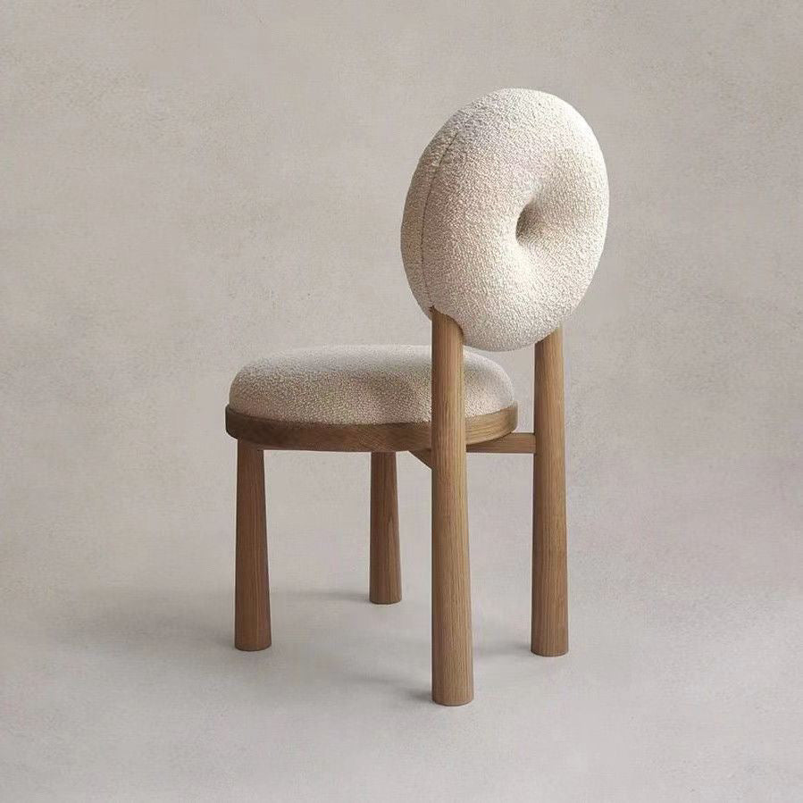 Fauteuil en Polaire Berbère pour Salle à Manger, Design Nordique, Fauteuil à Accoudoirs, Chaise de Bureau et de Maquillage - IVOIRART.COM