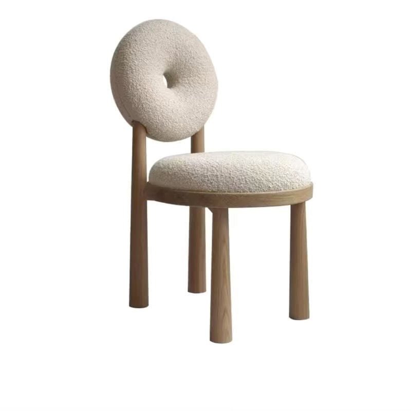 Fauteuil en Polaire Berbère pour Salle à Manger, Design Nordique, Fauteuil à Accoudoirs, Chaise de Bureau et de Maquillage - IVOIRART.COM