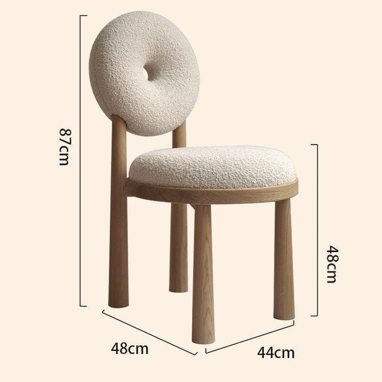 Fauteuil en Polaire Berbère pour Salle à Manger, Design Nordique, Fauteuil à Accoudoirs, Chaise de Bureau et de Maquillage - IVOIRART.COM