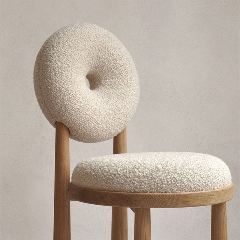 Fauteuil en Polaire Berbère pour Salle à Manger, Design Nordique, Fauteuil à Accoudoirs, Chaise de Bureau et de Maquillage - IVOIRART.COM