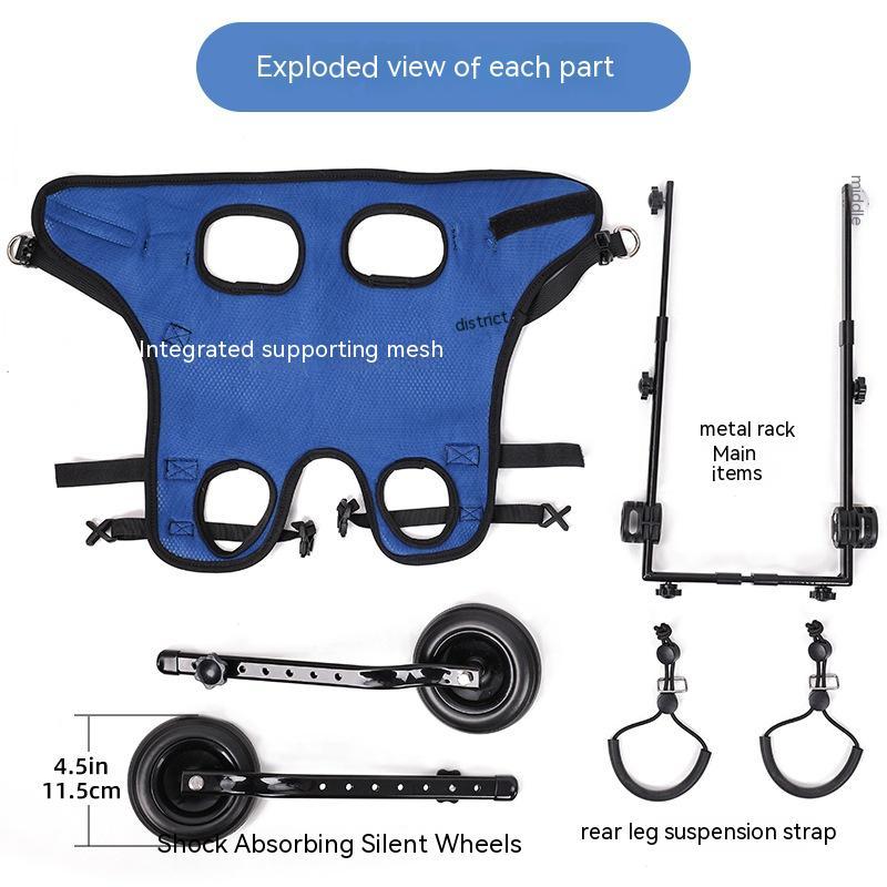 Fauteuil roulant pour chien handicapé, scooter de mobilité pour animal bleu - IVOIRART.COM