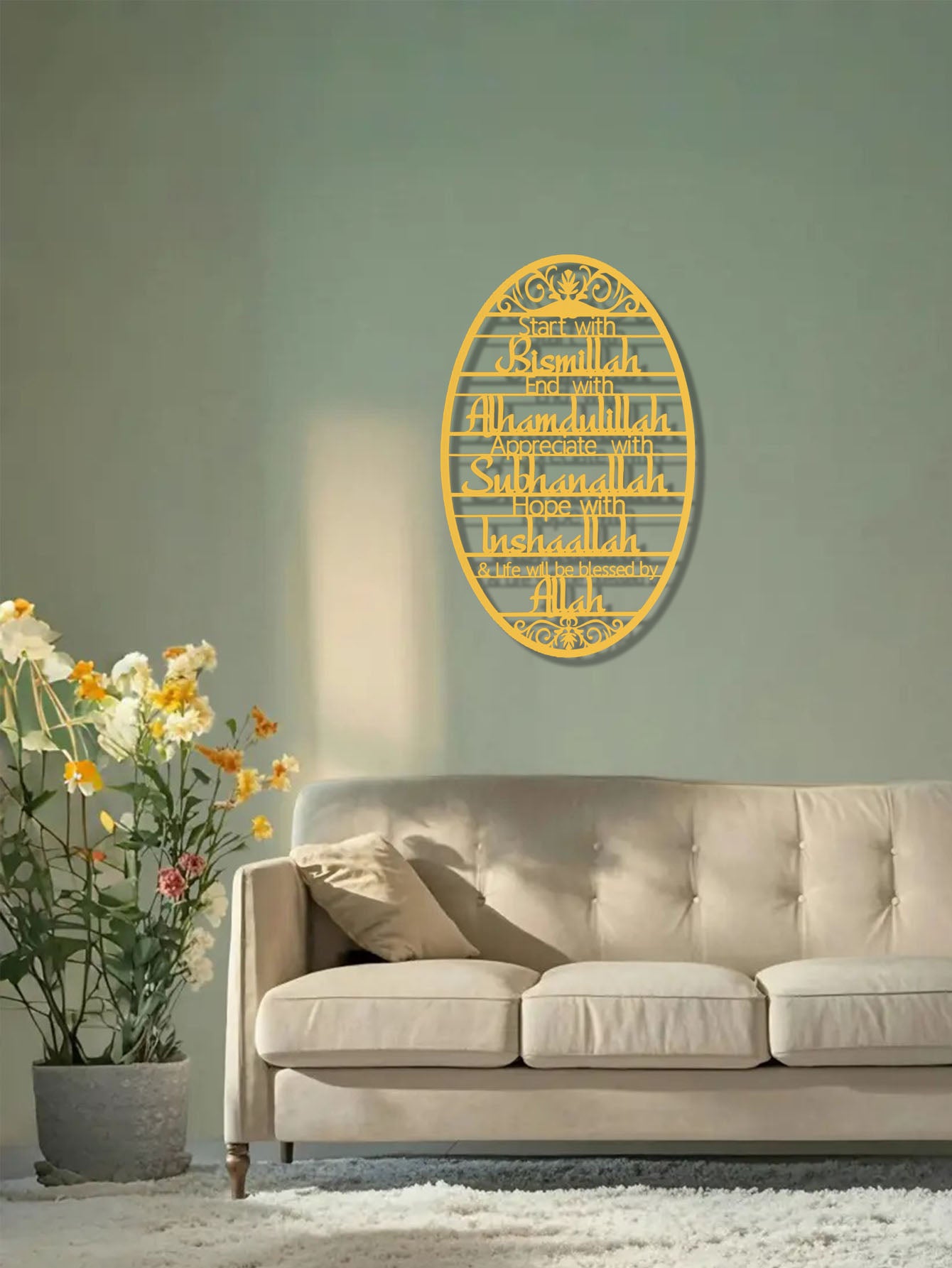 Art mural métallique – Décoration murale élégante pour étude, chambre et plus – Décoration de pièce