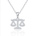 Collier Femme S925 Argent Sterling Signe Astrologique Balance Moissanite D VVS1