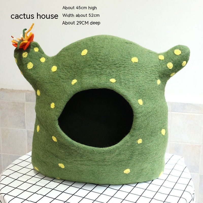 Felt Cat House Cat New Pet Wool Felt Pet Toy - IVOIRART.COM