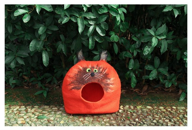 Felt Cat House Cat New Pet Wool Felt Pet Toy - IVOIRART.COM