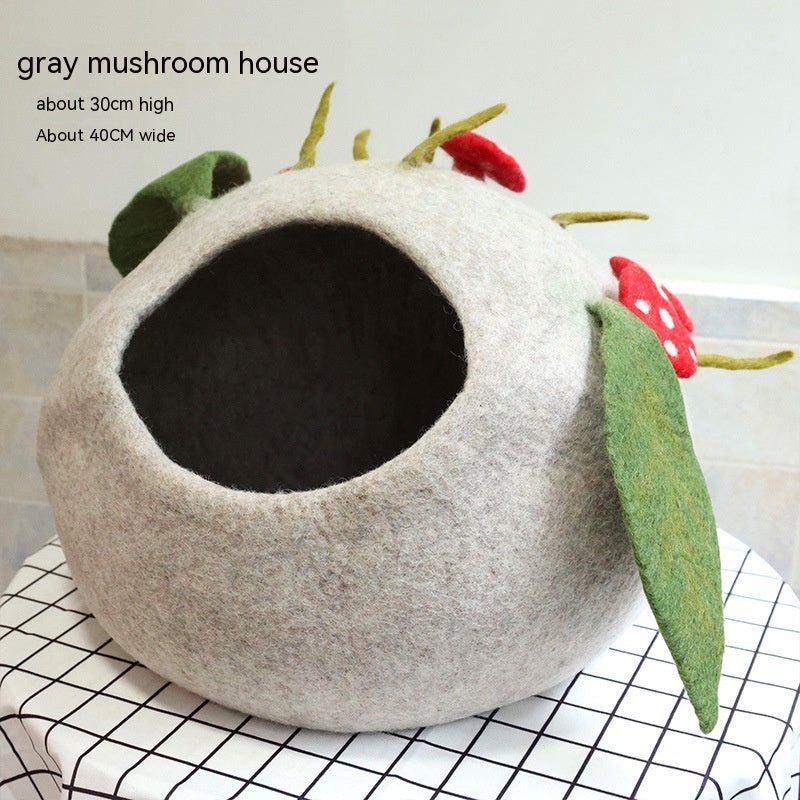 Felt Cat House Cat New Pet Wool Felt Pet Toy - IVOIRART.COM