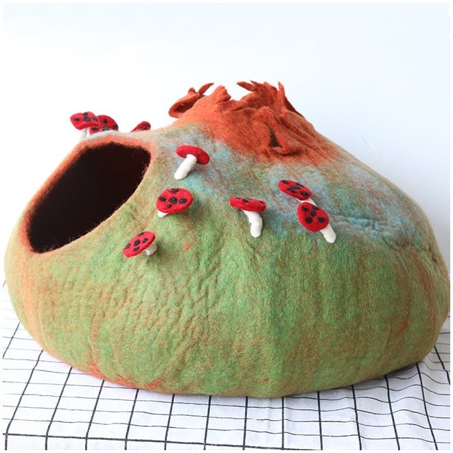 Felt Cat House Cat New Pet Wool Felt Pet Toy - IVOIRART.COM