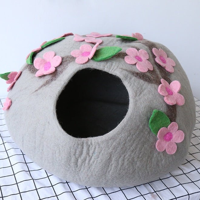 Felt Cat House Cat New Pet Wool Felt Pet Toy - IVOIRART.COM