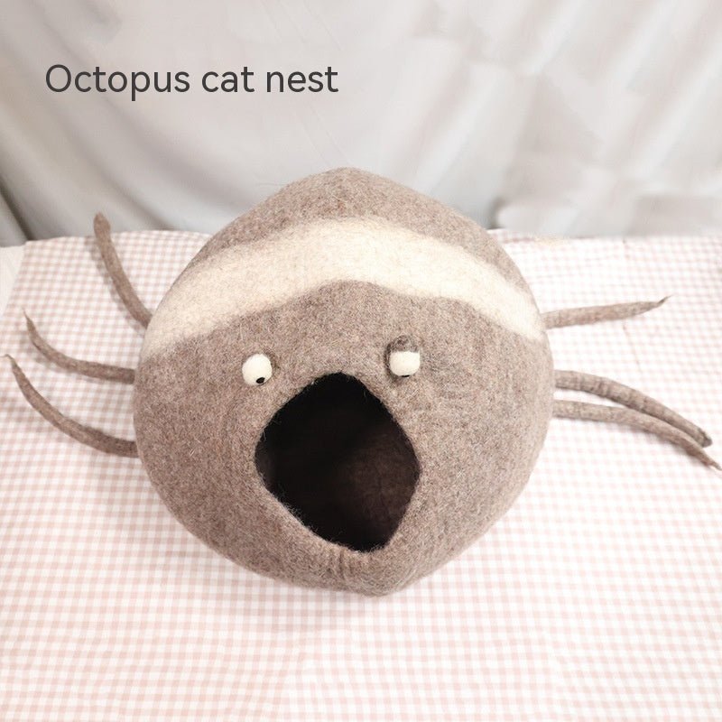 Felt Cat House Cat New Pet Wool Felt Pet Toy - IVOIRART.COM