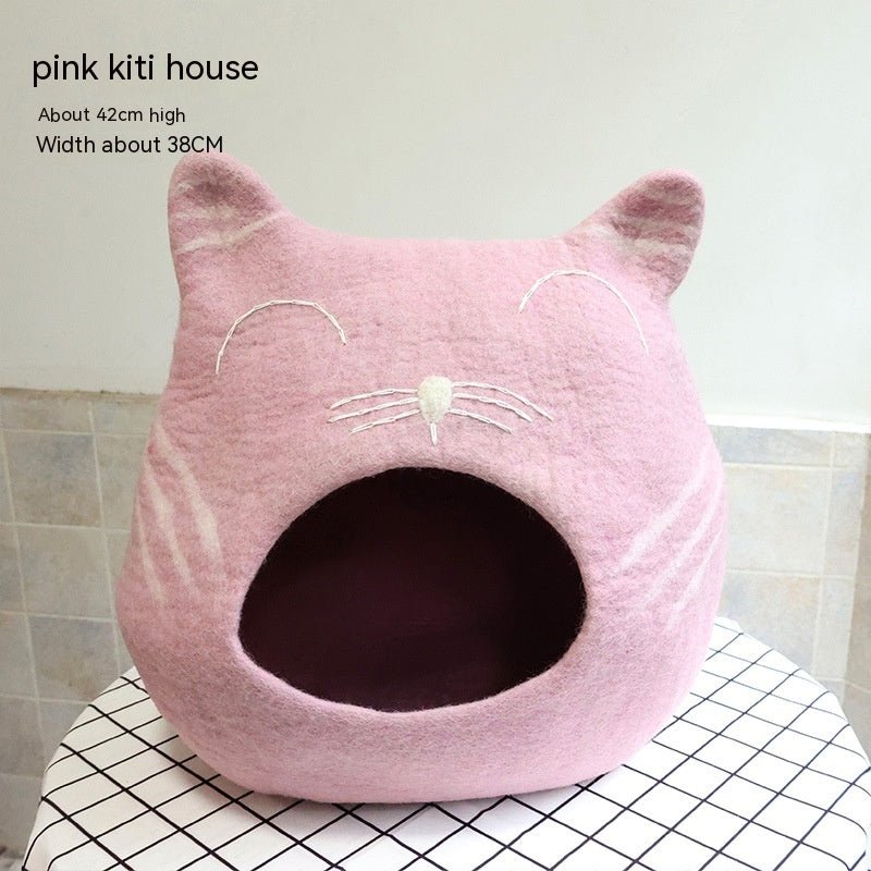 Felt Cat House Cat New Pet Wool Felt Pet Toy - IVOIRART.COM