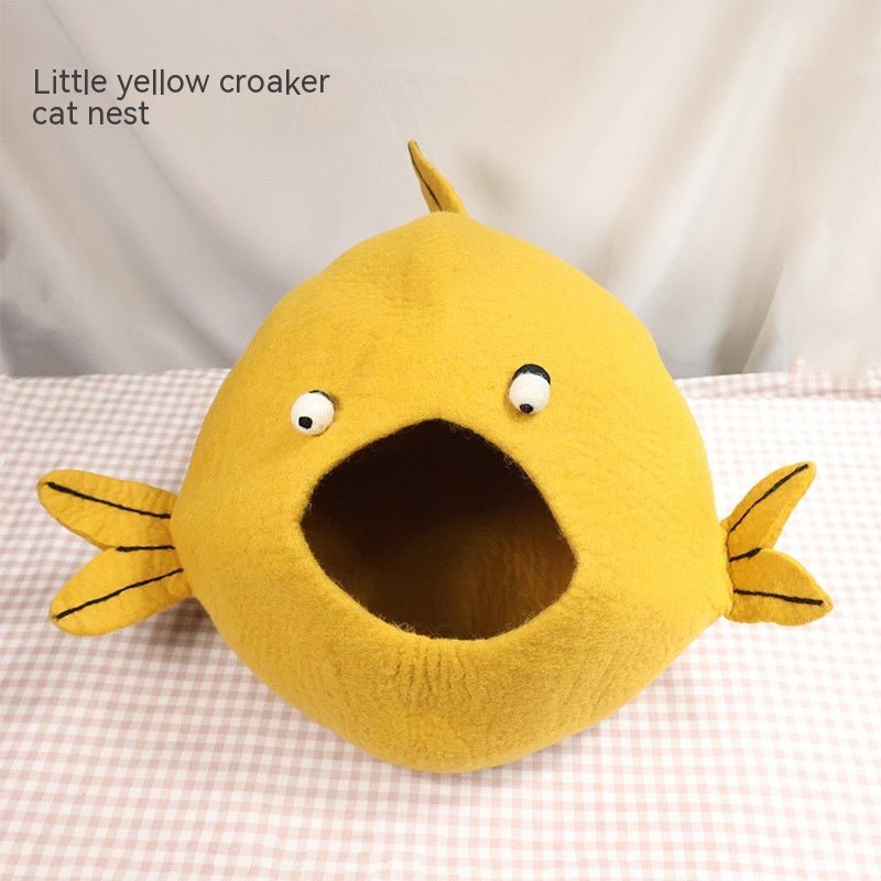 Felt Cat House Cat New Pet Wool Felt Pet Toy - IVOIRART.COM