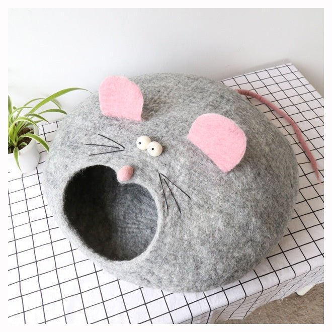 Felt Cat House Cat New Pet Wool Felt Pet Toy - IVOIRART.COM