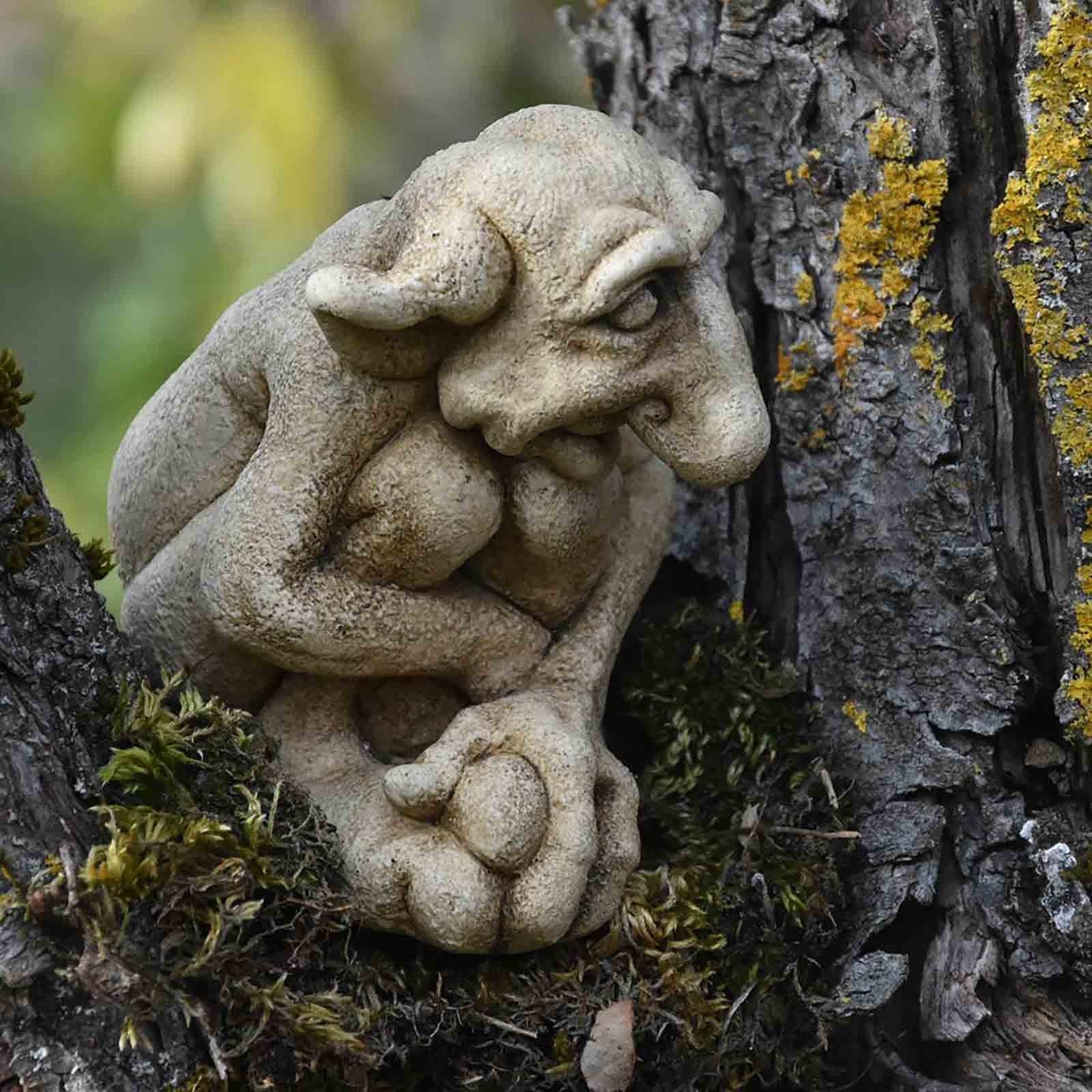 Sculpture gothique en pierre reconstituée Troll Artisanat en résine Gargouille Artisanat en résine Ornements