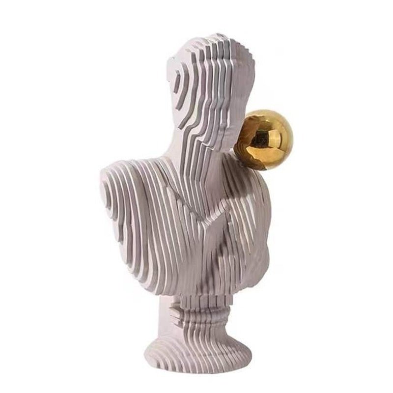 Figurine sculpture féminine moderne luxe légère en résine déco chic art design21 - IVOIRART.COM