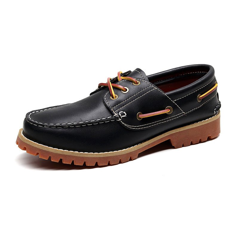 First Layer Cowhide Low Top Classic British Casual Pumps Men - IVOIRART.COM