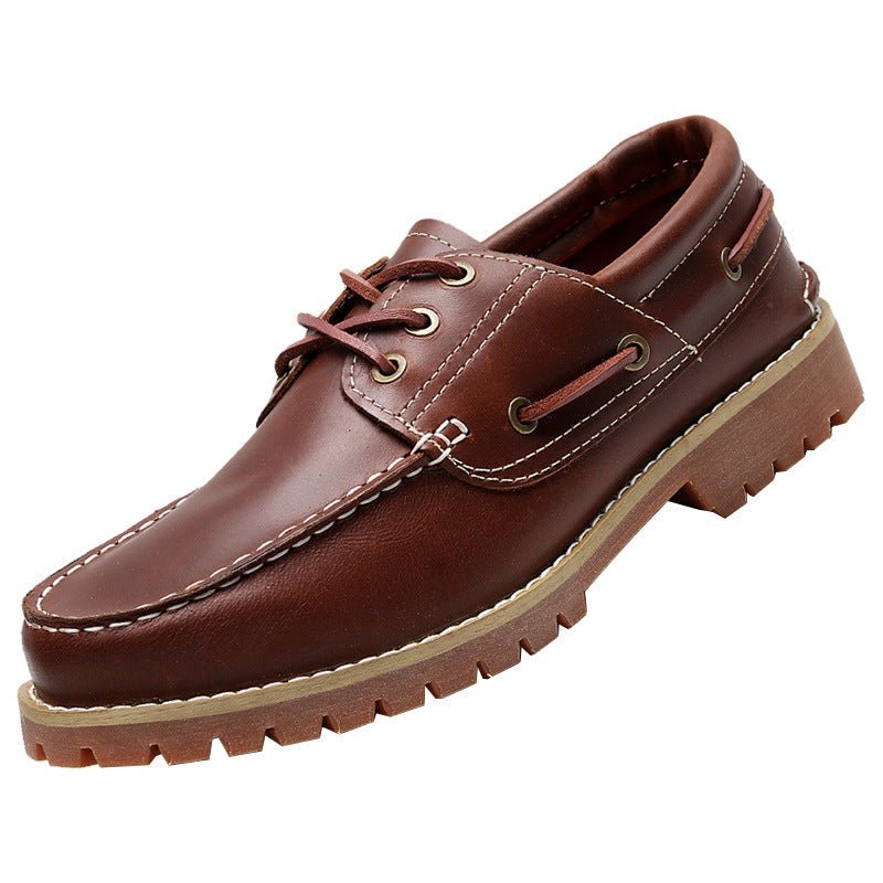 First Layer Cowhide Low Top Classic British Casual Pumps Men - IVOIRART.COM