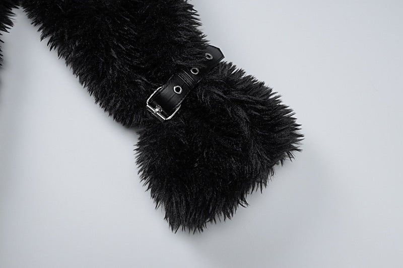Fluffy Woolen Leather Ring Top Hot Girl Loose - IVOIRART.COM