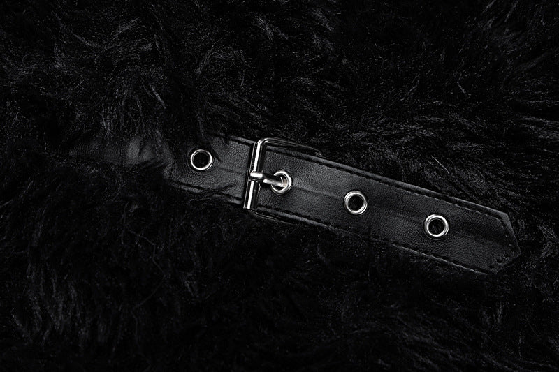 Fluffy Woolen Leather Ring Top Hot Girl Loose - IVOIRART.COM