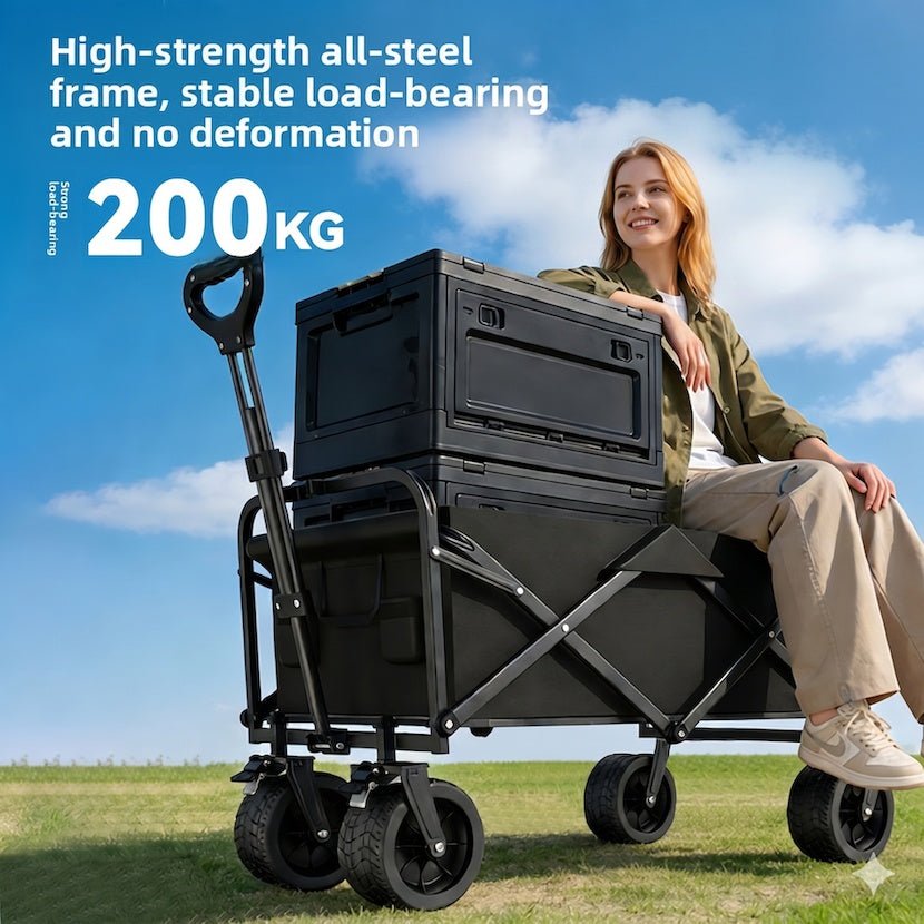Foldable Travel Trailer Outdoor Camping Wagon For Picnic And Campsite Use - IVOIRART.COM