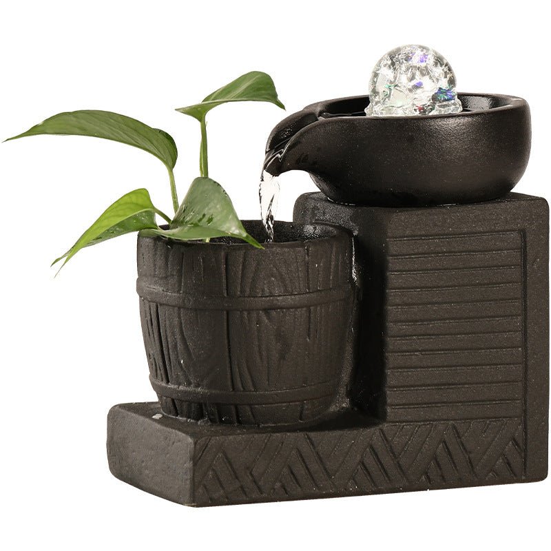 Fontaine céramique décorative à circulation — Petit humidificateur design maison - IVOIRART.COM