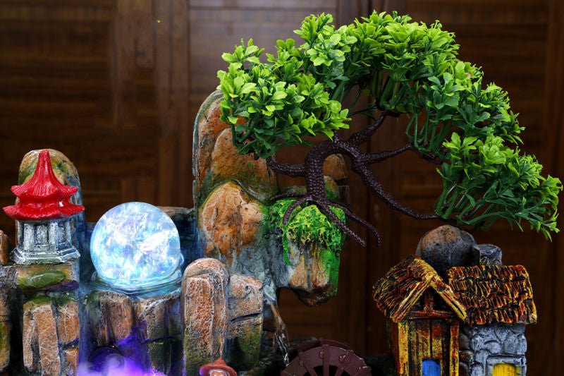 Fontaine décorative en rocailles personnalisée et tendance pour intérieur moderne - IVOIRART.COM