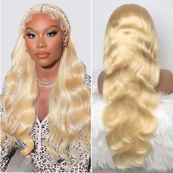 Former LACE Head Cap LACE FRONTAL WIG 13x4 Straight 613 Blonde Human Hair 18inUK - IVOIRART.COM