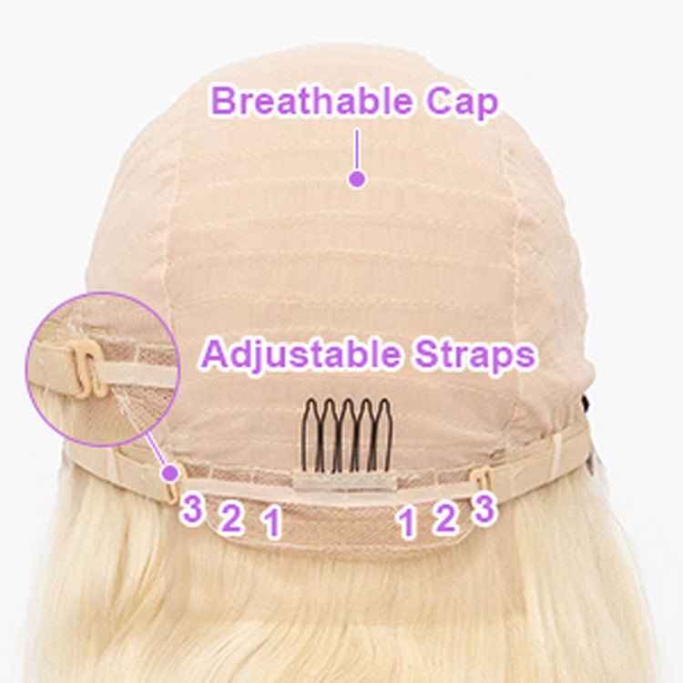 Former LACE Head Cap LACE FRONTAL WIG 13x4 Straight 613 Blonde Human Hair 18inUK - IVOIRART.COM