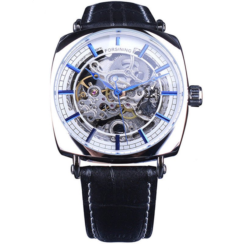 Forsining Montre Homme Automatique Mécanique Luxe Royal Mode Cuir Véritable Noir Or - IVOIRART.COM