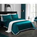 Four-piece Cotton Bedding Hotel Style Simple Solid Color Quilt Cover - IVOIRART.COM