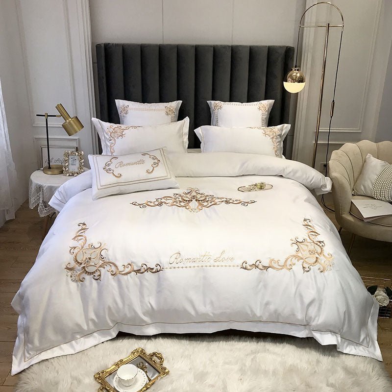 Four-Piece Cotton Bedding Ice Silk Summer European Style - IVOIRART.COM