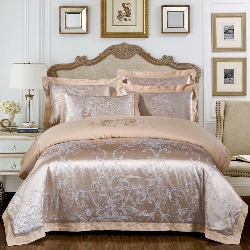 Four sets of embroidery silk and cotton jacquard - IVOIRART.COM