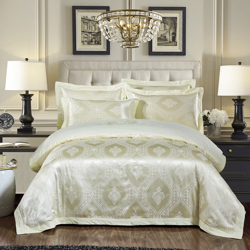 Four sets of embroidery silk and cotton jacquard - IVOIRART.COM